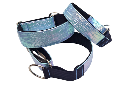 Kunstleder-Holo-Hellblau