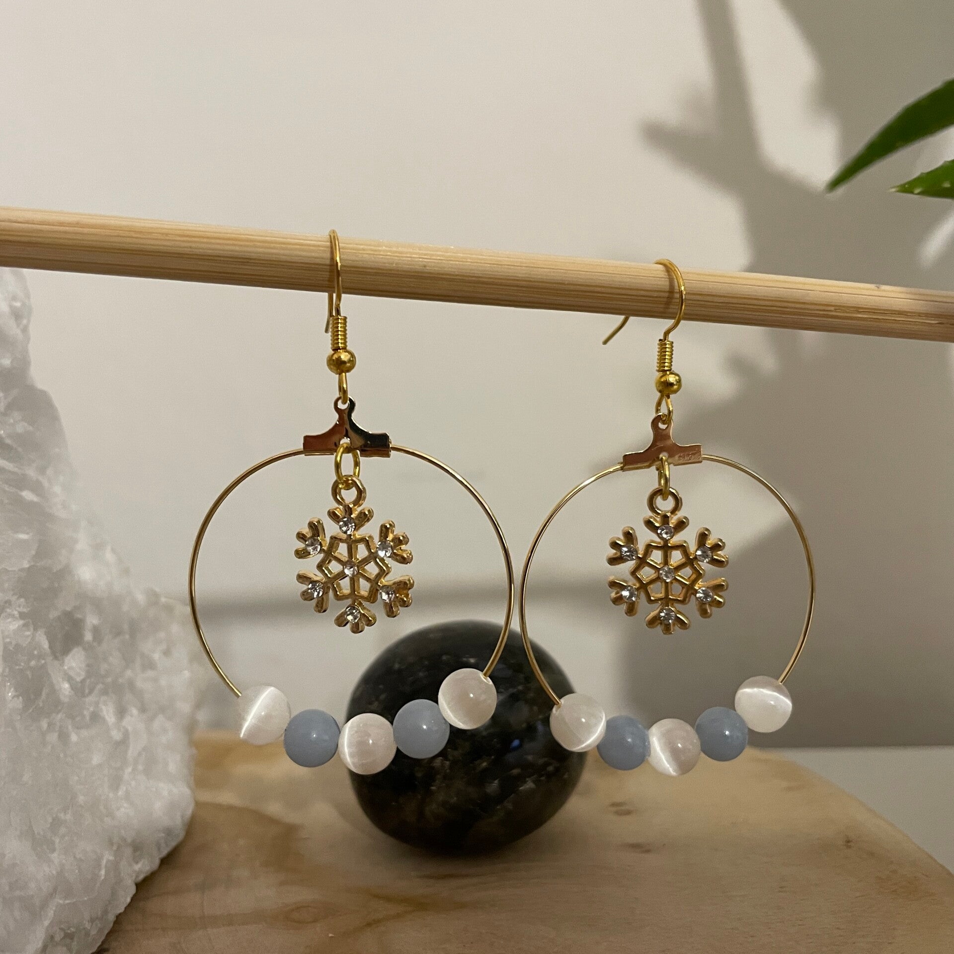 Boucles d'oreilles Flocon anneaux