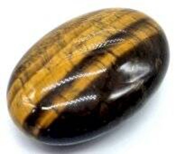 Galet roulé XL Oeil de tigre 6 cm