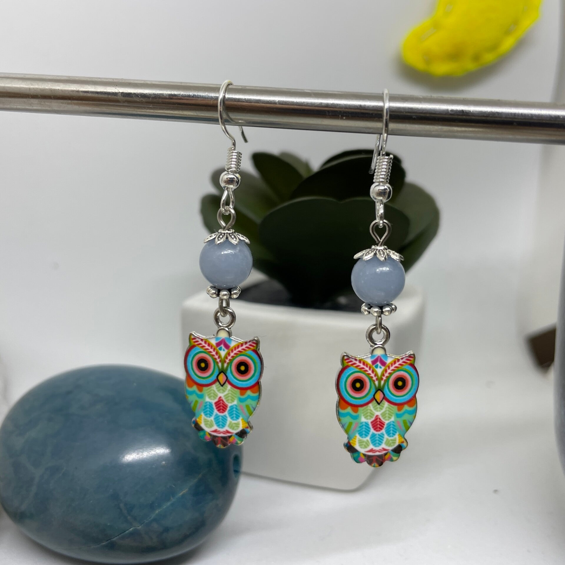 Boucles chouette Angelite