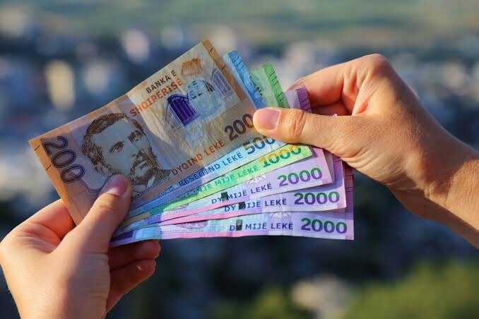 Currency exchange office in Albania