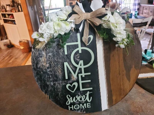 Home sweet home door hanger