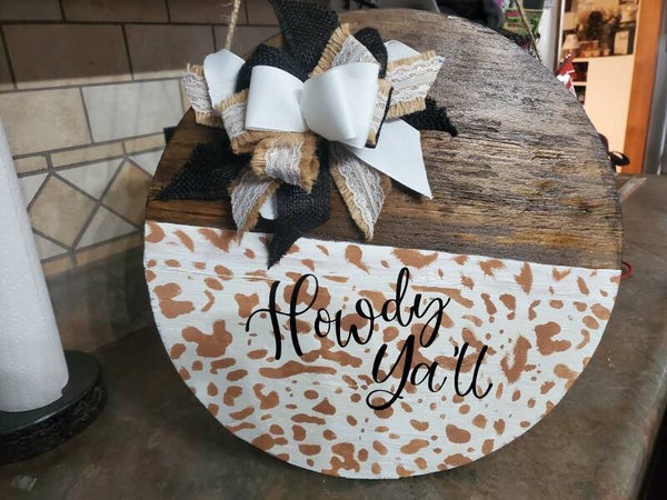Howdy ya'll door hanger