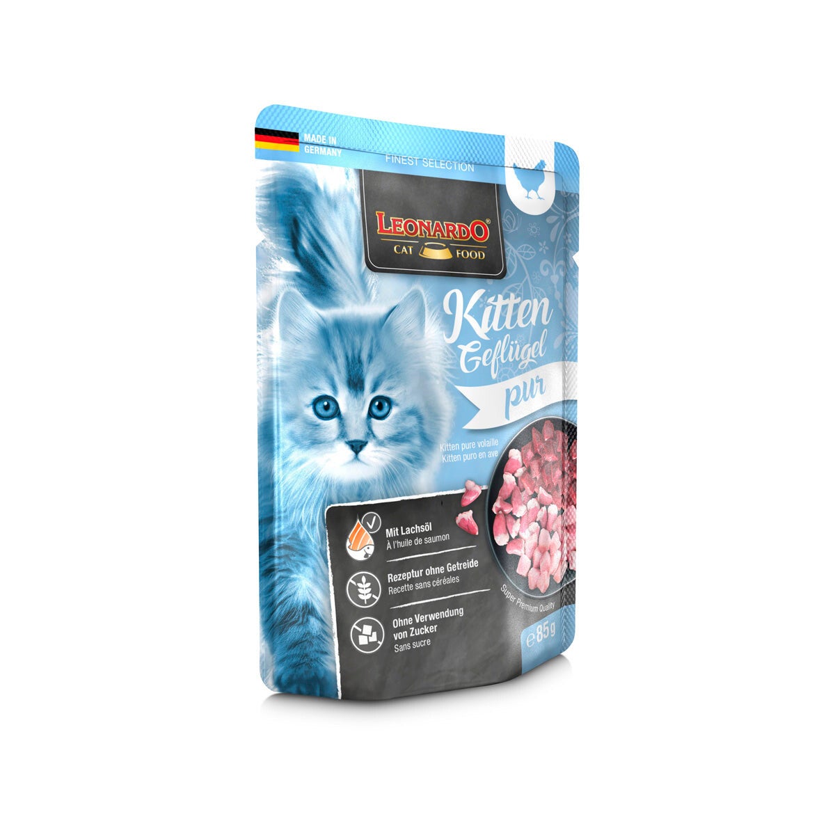 SACHETS LEONARDO 85 G KITTEN VOLAILLE - 16 PCS