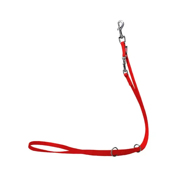 Laisse réglable en 3 positions Biothane 200cm ROUGE