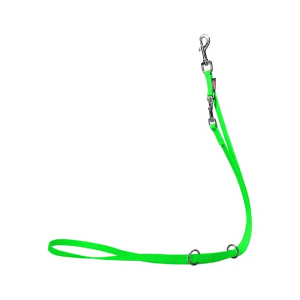 Laisse réglable en 3 positions Biothane 200cm VERT