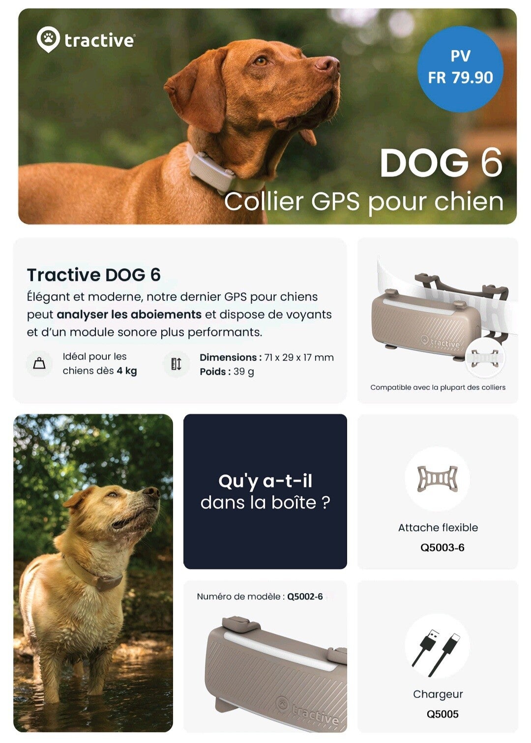 GPS Tractive chien