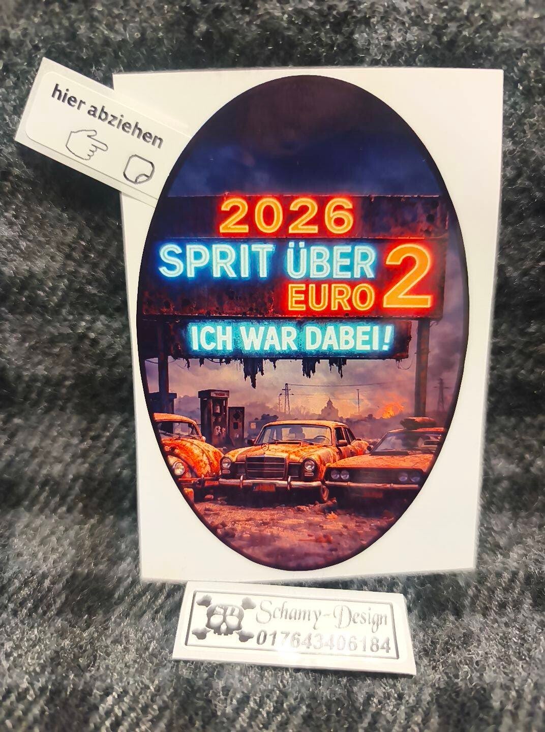 Sprit über 2 euro ca,8 cm x 6 cm