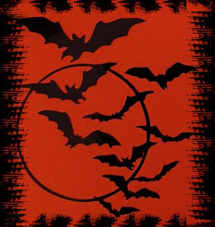 Bats - Moon ca. 16 cm x 16 cm