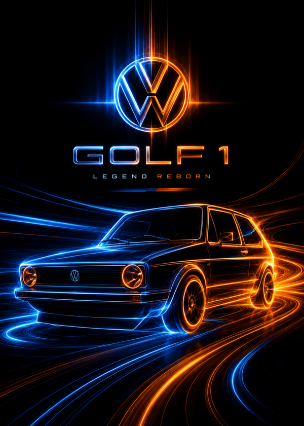 VW Golf 1 in Neon