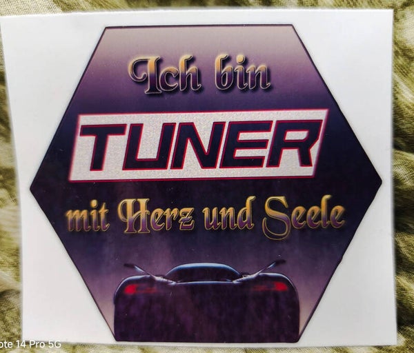 Tuner mit Herz ca. 8 cm x 8 cm
