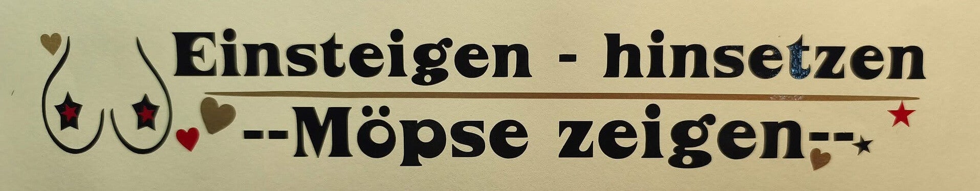 einsteigen - möpse zeigen :-)