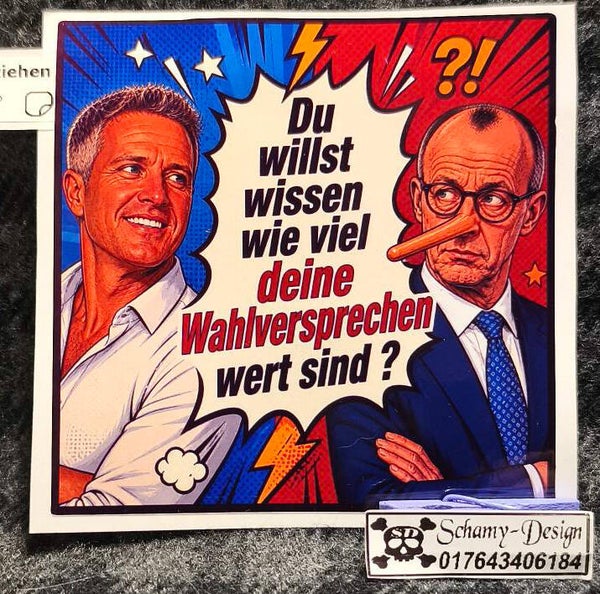 Wahlversprechen ca . 8 cm x 8 cm
