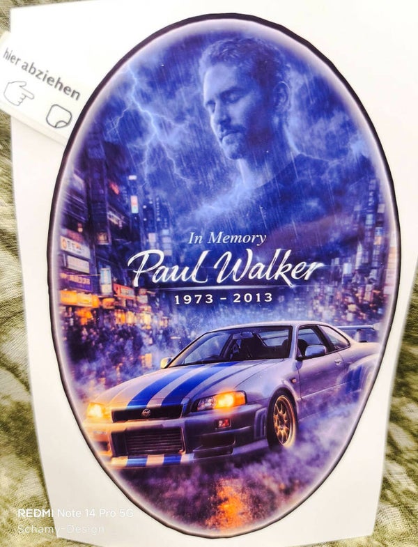 Paul Walker ca. 9 cm x 5 cm