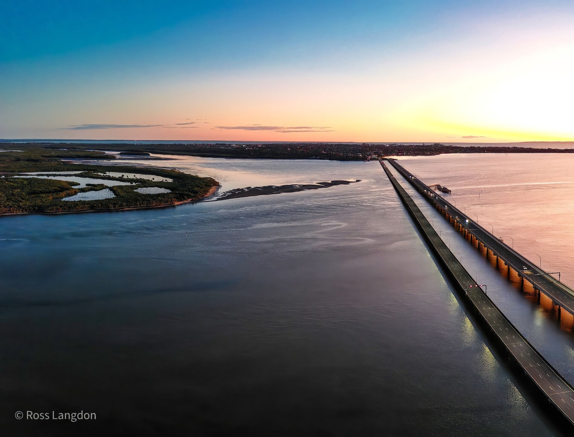 Sunrise at Bramble Bay & Hornibrook Highway