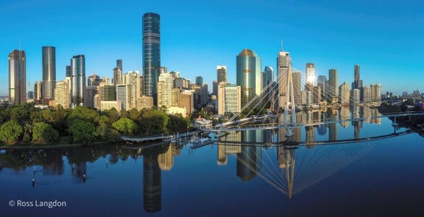 Morning reflections - Brisbane & Kangaroo Point Bridge