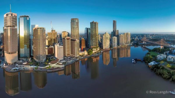 Morning reflections - Brisbane & Kangaroo Point Bridge