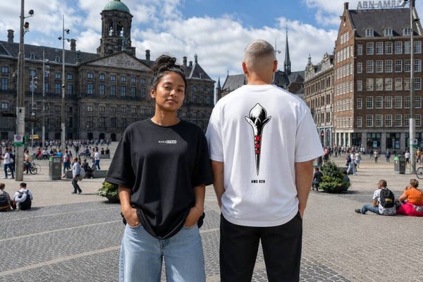 T-shirt Wit (unisex) - AMS 020