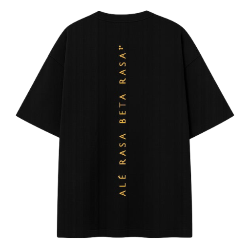 T-shirt zwart (unisex) - Muka Alé Rasa Beta Rasa