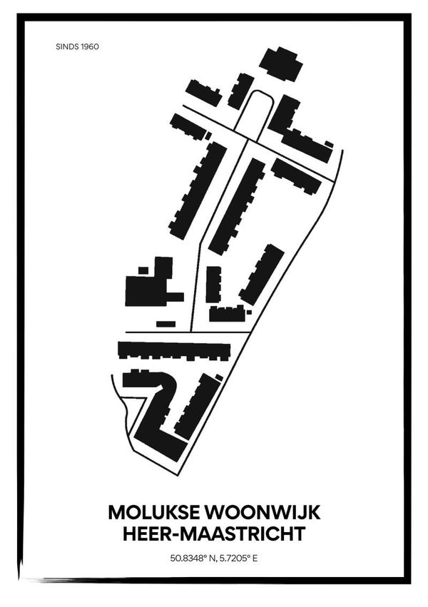 Fotokaart Molukse woonwijk Heer-Maastricht - Muka Kartu Heer