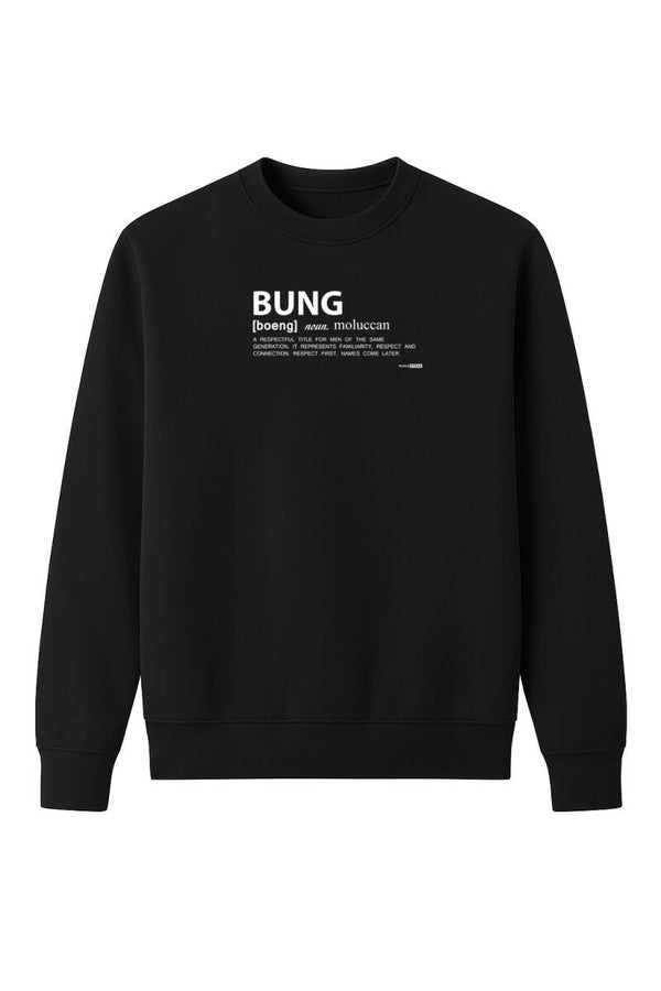 Sweater zwart (unisex) - Muka Bung (Man)