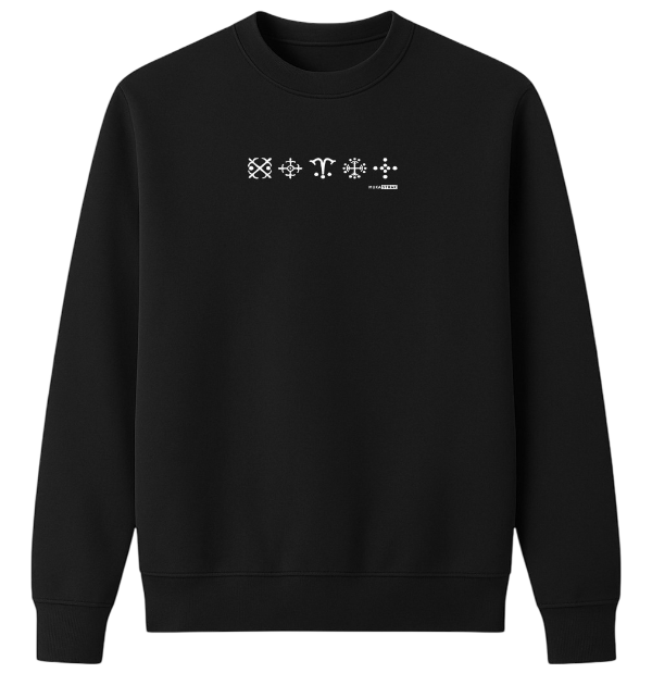 Sweater zwart (unisex) - Muka Alifuru