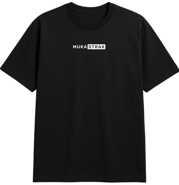 T-shirt zwart (unisex, extra stevige stof)  - Muka Hebat