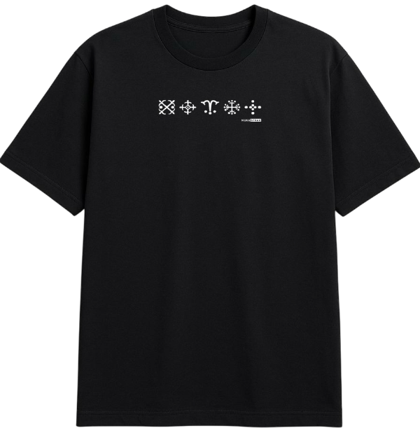 T-shirt zwart (unisex) - Muka Alifuru