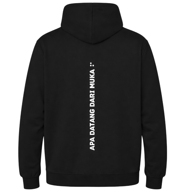 Hoodie zwart (unisex) - Muka Madju