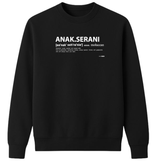 Sweater zwart (unisex) - Muka Anak Serani