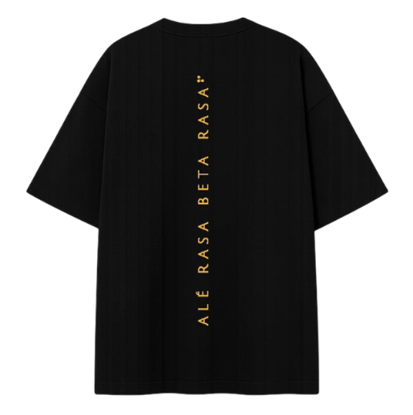 T-shirt zwart (unisex) - Muka Alé Rasa Beta Rasa