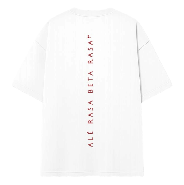 T-shirt wit (unisex) - Muka Alé Rasa Beta Rasa