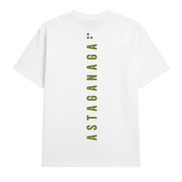 T-shirt wit (unisex) - Muka Putih Astaganaga (hebat)