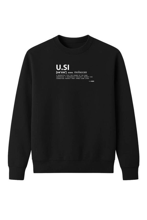 Sweater zwart (unisex) - Muka Usi (Vrouw)