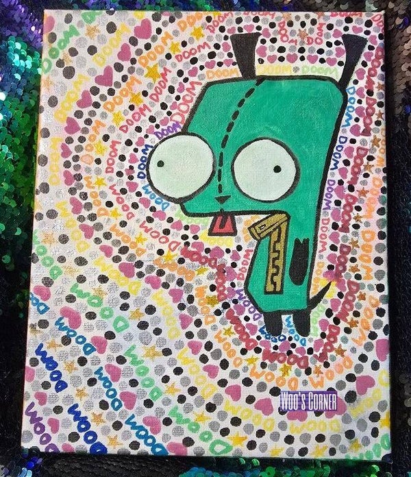 8x10 Gir Rainbow Doom Stretched Canvas