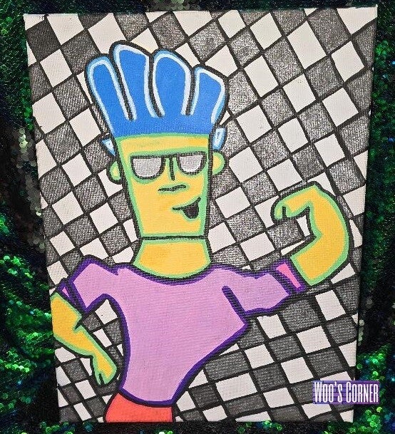 11x14 Johnny Bravo Stretched Canvas