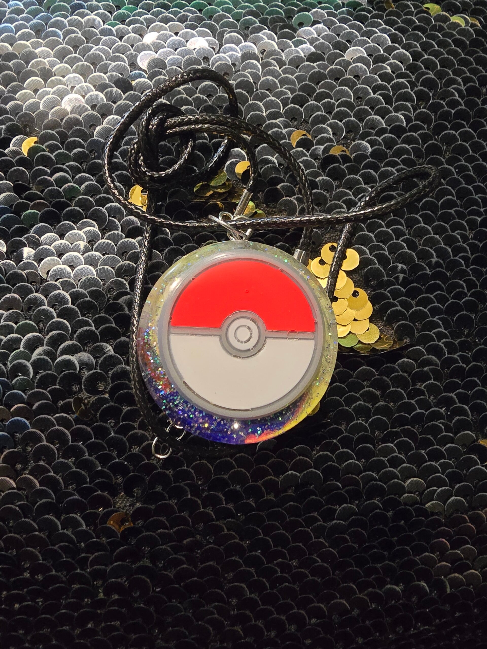 Resin Pokemon Pokeball Round Custom Pendant Necklace