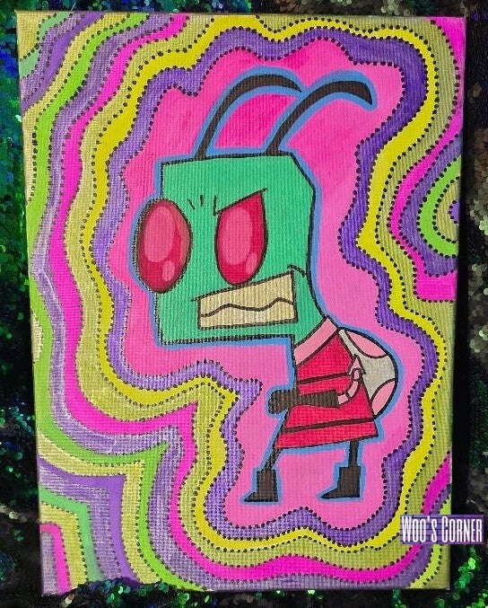 12x16 Colorful Zim Stretched Canvas