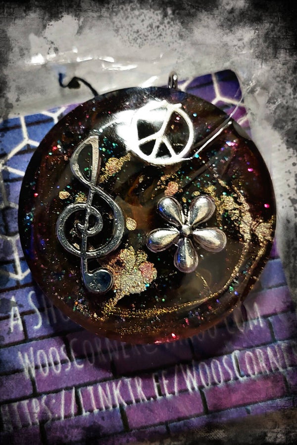Backwards Treble Clef Custom Resin Pendant Necklace Charm