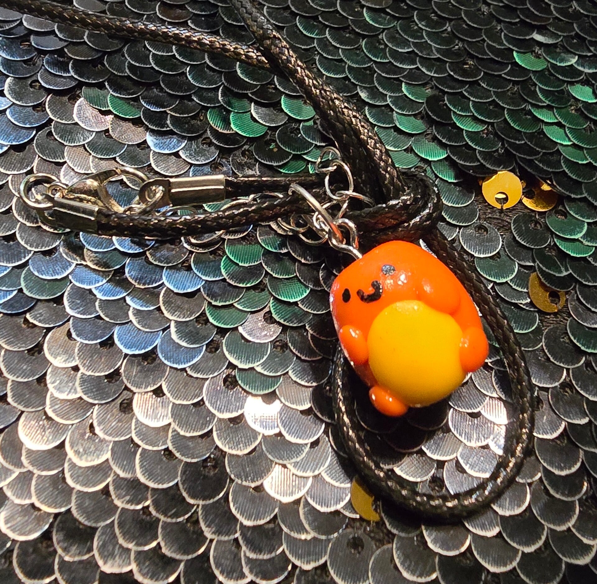 Handmade Polymer Clay Pokemon Charmander Squish Kawaii Necklace