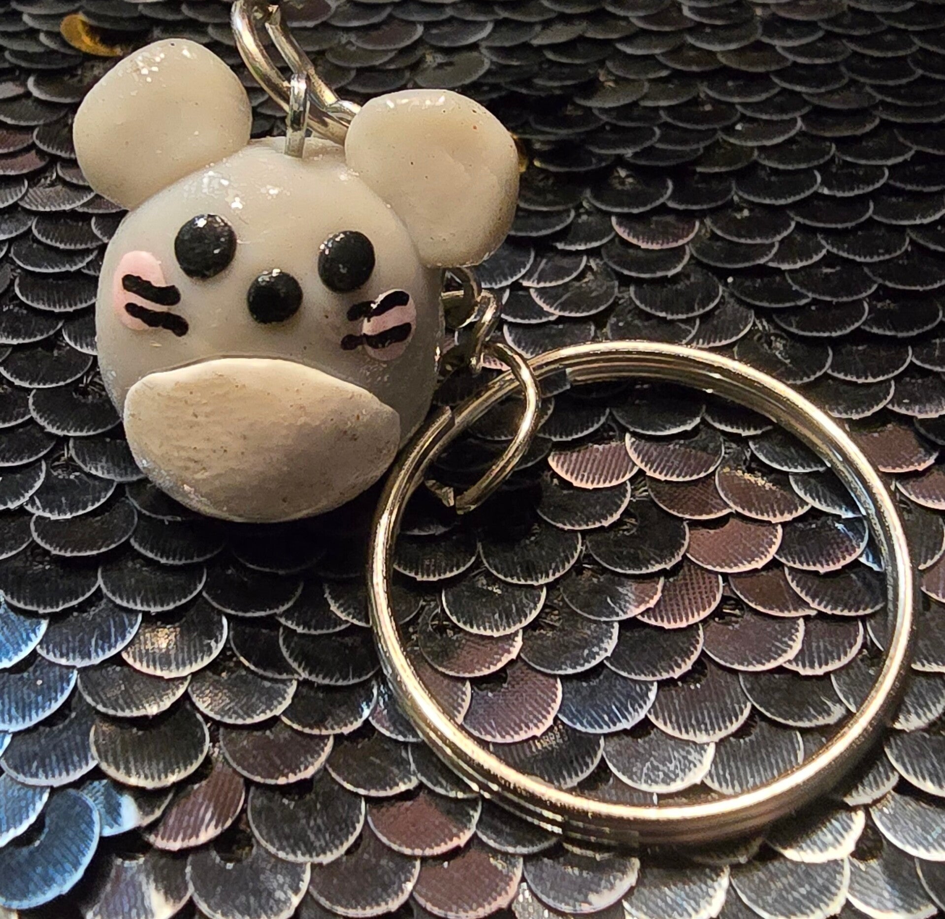 Handmade Polymer Clay Rat/Mouse Squish Kawaii Keychain