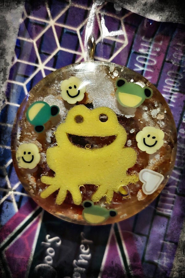 Frog Themed Custom Resin Pendant Necklace Charm