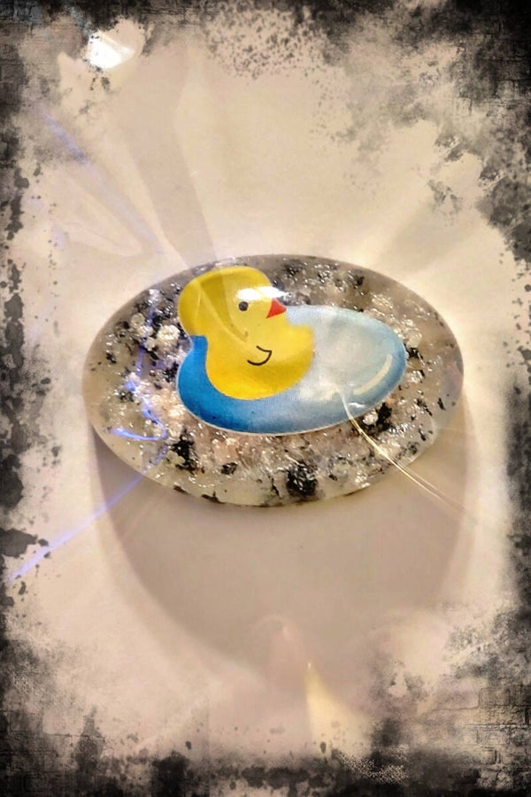 Large Floating Rubber Duck Oval Custom Made Resin Collector Pin