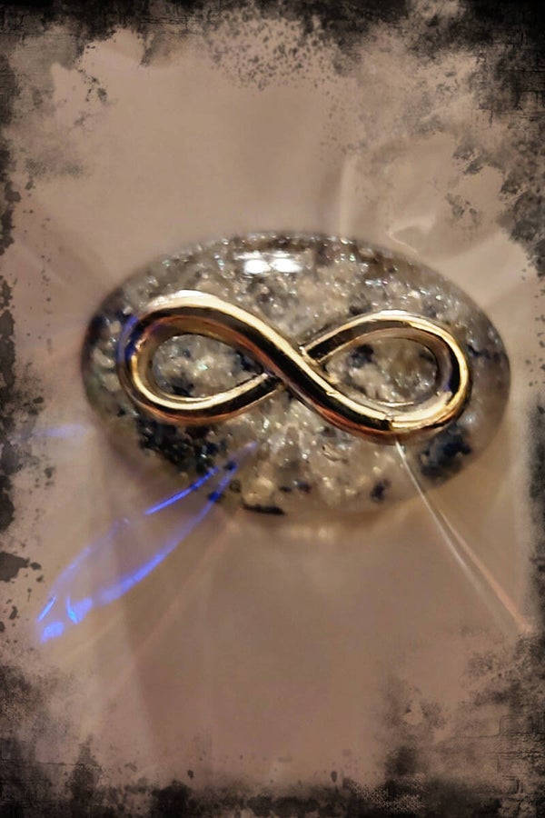 Large Oval Dome Infinity Custom Made Resin Collector Pin