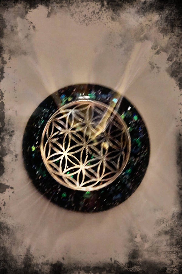 Medium Dome Geometric Flower pf Life Custom Made Resin Collector Pin