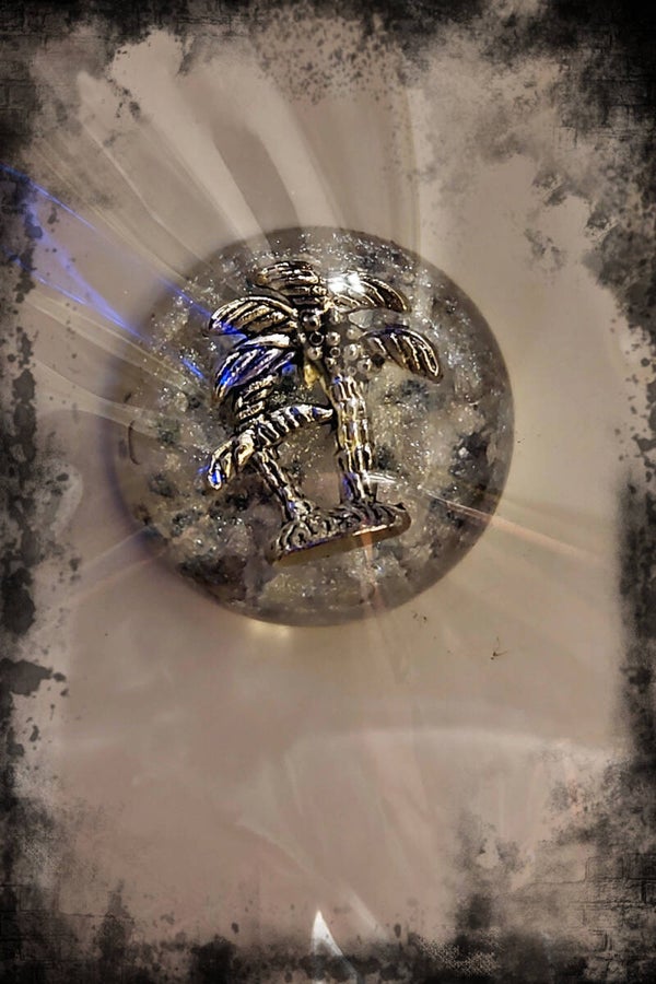 Medium Dome Palm Tree Custom Made Resin Collector Pin