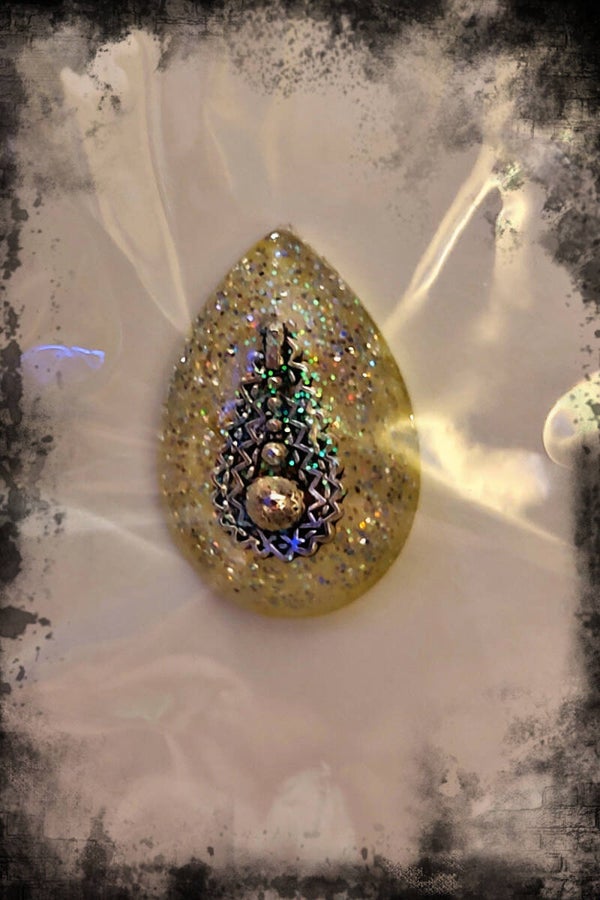 Medium Oval Custom Made Resin Collector Pin