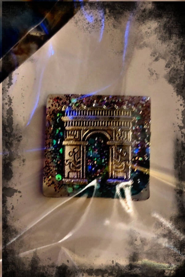 Medium Square Custom Made Resin Collector Pin