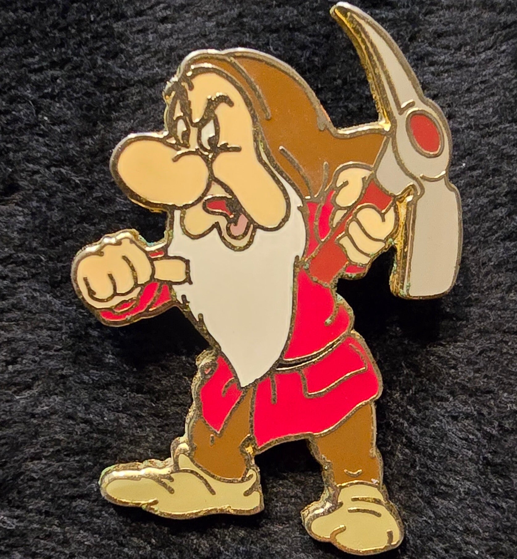Grumpy Holding a Pick Axe Disney Snow White and the Seven Dwarfs Enamel Pin