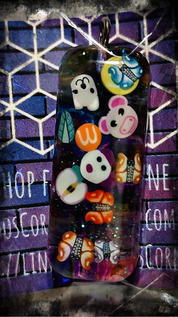 Rectangle Clay Cut Outs Custom Resin Pendant Necklace Charm